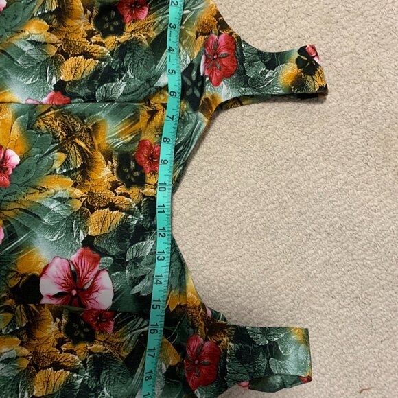 Homemade Green Floral Summer Dress - Picture 5 of 5